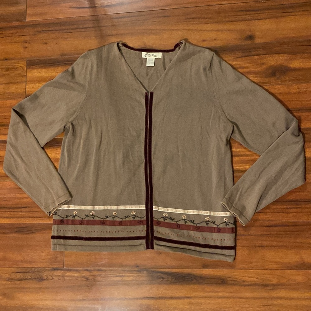 Eddie Bauer Beaded Cardigan